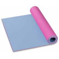Коврик для йоги и фитнеса INDIGO PVC двусторонний IN258 173*61*0,6 см Голубо-розовый